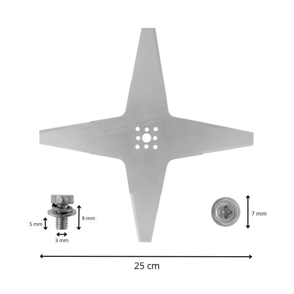 Lame de robot tondeuse pour LawnBott 25cm dimensions Lame de robot tondeuse pour LawnBott 25cm dimensions