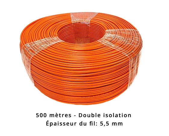 Câble périphérique 5,5 mm pour Alpina - double isolation - 500 mètres Câble périphérique 5,5 mm pour Alpina - double isolation - 500 mètres