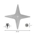 Lame de robot tondeuse pour Wolf-Garten 35cm dimensions