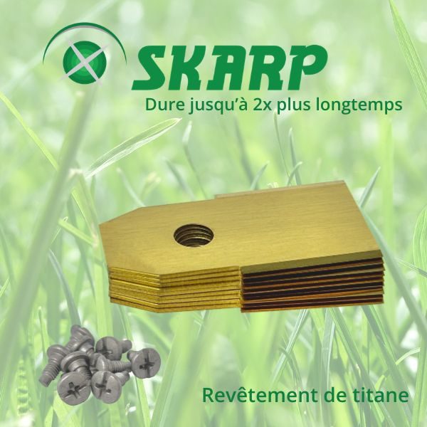 Lames de robot tondeuse Skarp pour Ecovacs - Set de 9 Lames de robot tondeuse Skarp pour Ecovacs - Set de 9