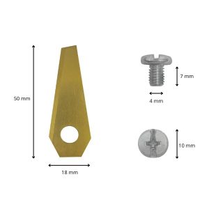 Lames de robot tondeuse pour Honda Miimo revêtues de titane - nouveau type dimensions