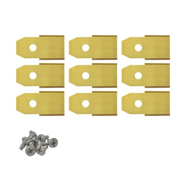 Lames de robot tondeuse pour Husqvarna - Set de 9 revêtues de titane Lames de robot tondeuse pour Husqvarna - Set de 9 revêtues de titane