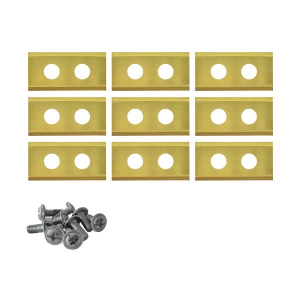 Lames de robot tondeuse pour Kress - set de 9 revêtues de titane Lames de robot tondeuse pour Kress - set de 9 revêtues de titane
