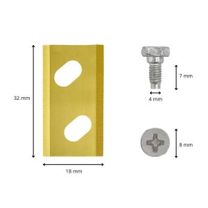 Lames de robot tondeuse pour Robomow modèle RK revêtues de titane dimensions