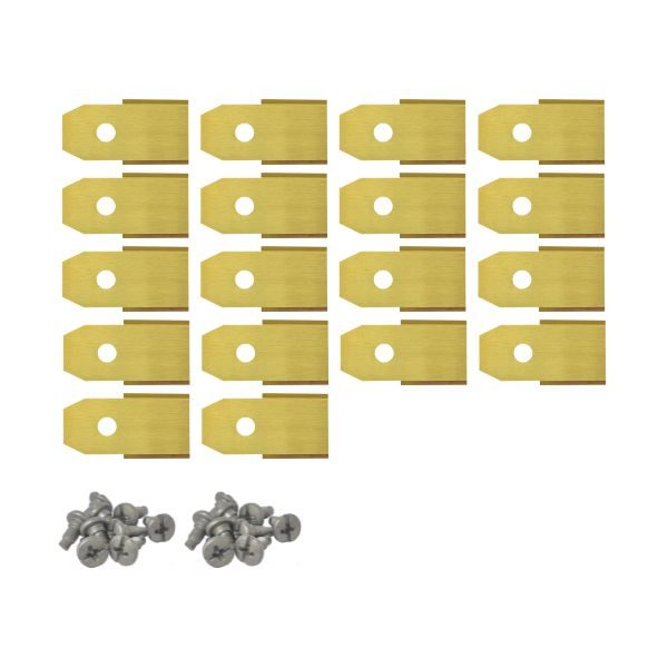 Lames de robot tondeuse pour Segway Navimow - Set de 18 revêtues de titane Lames de robot tondeuse pour Segway Navimow - Set de 18 revêtues de titane