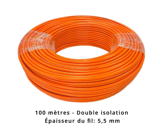 Câble périphérique 5,5 mm pour Parkside - double isolation - 100 mètres Câble périphérique 5,5 mm pour Parkside - double isolation - 100 mètres