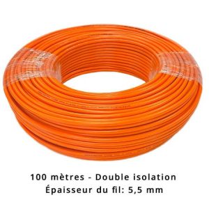 Câble périphérique 5,5 mm pour Wiper - double isolation - 100 mètres