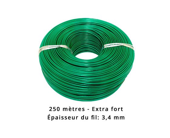 Câble périphérique extra fort pour Fuxtec - 3,4 mm - 250 mètres Câble périphérique extra fort pour Fuxtec - 3,4 mm - 250 mètres