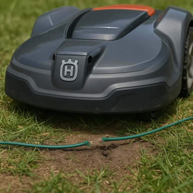 Fil périphérique Husqvarna endommagé par bêchage ou animaux : causes et solutions