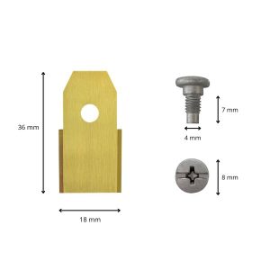 Lames de robot tondeuse pour Roborock revetues de titane dimensions